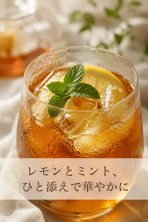 ピン画像「レモンとミント、ひと添えで華やかに」